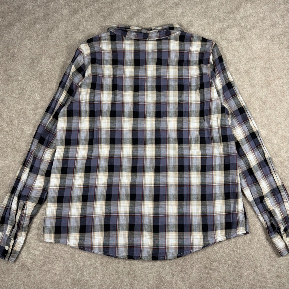 CP Shades Plaid Button-Down Shirt in Blue, Black & Cream - Picture 2 of 9